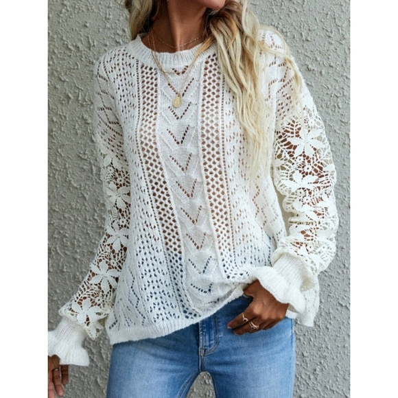 Knit Crochet Sweater - Picture 5 of 8